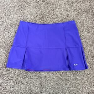 Nike FIT DRY Purple Skort Pleats Athletic Tennis Run Swoosh Women's Large
